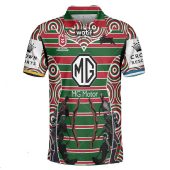 Nrl South Sydney Rabbitohs Custom Name Number 2023 Indigenous Jersey Polo Shirt Front.jpg - demo10