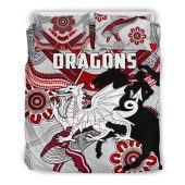 Nrl St. George Illawarra Dragons Indigenous White Doona Cover 5.jpg - demo10