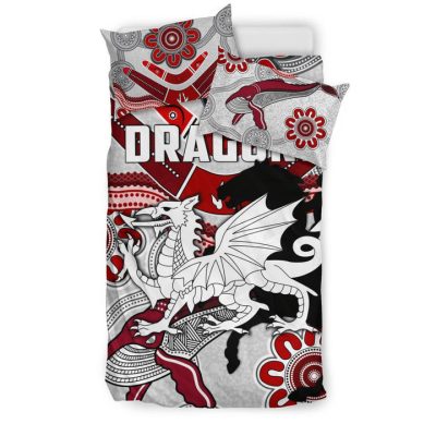 NRL St. George Illawarra Dragons Indigenous White  Bedding Set
