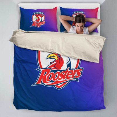 NRL Sydney Roosters Blue Red Gradient  Bedding Set