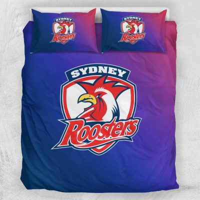 NRL Sydney Roosters Blue Red Gradient  Bedding Set
