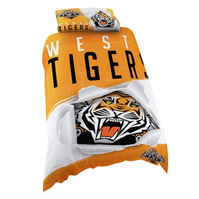 NRL Wests Tigers Big Logo  Bedding Set