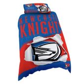 NRL Newcastle Knights Blue Red Big Logo Scratch  Bedding Set