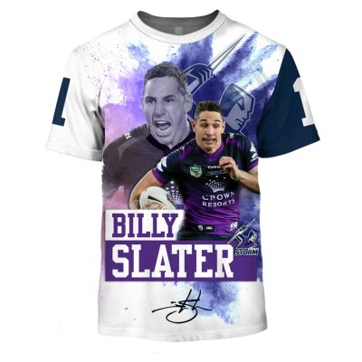 NRL Melbourne Storm Billy Slater No 1 T-Shirt V3