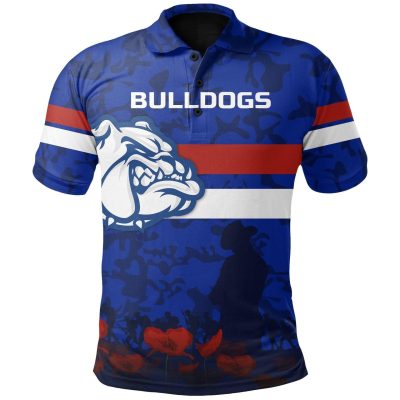 AFL Western Bulldogs Blue ANZAC Day Polo Shirt