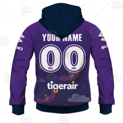 NRL Melbourne Storm Custom Name Number x Bluey Jersey 2020 Zip Up Hoodie