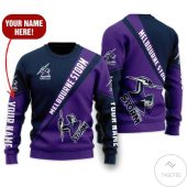 NRL Melbourne Storm Custom Name Purple Sweatshirt