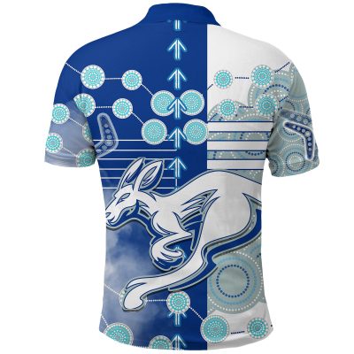 AFL North Melbourne Kangaroos Custom Text Indigenous Polo Shirt V1