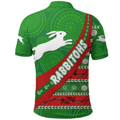 NRL South Sydney Rabbitohs Victorian Vibes Aboriginal Patterns Polo Shirt