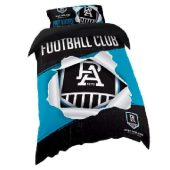 AFL Port Adelaide Black Logo 3D  Bedding Set