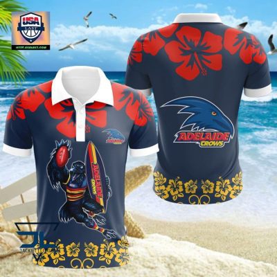 AFL Adelaide Crows Black Mascot Polo Shirt