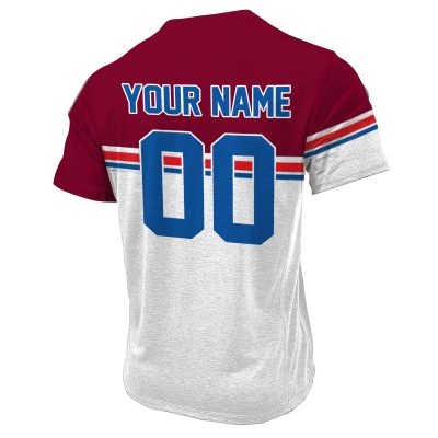 Personalise QLD MAROONS 1997 INAUGURAL TRI SERIES SUPER LEAGUE Vintage Retro Jerseys Henlley Shirt