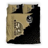 AFL Collingwood Magpies Black Taupe Special  Bedding Set V2