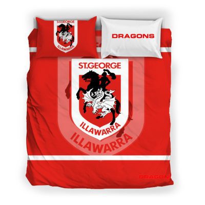 NRL St. George Illawarra Dragons Red  Bedding Set V3