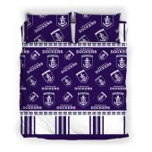 AFL Fremantle Dockers Purple Multi Logo  Bedding Set
