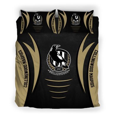 AFL Collingwood Magpies Black Taupe Special  Bedding Set
