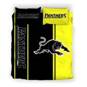 NRL Penrith Panthers Black Yellow  Bedding Set