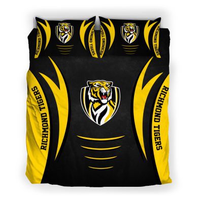 AFL Richmond Tigers Black Yellow  Bedding Set V12