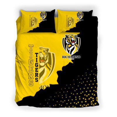 AFL Richmond Tigers Black Yellow  Bedding Set V11