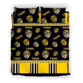AFL Richmond Tigers Black Yellow Multi Logo  Bedding Set