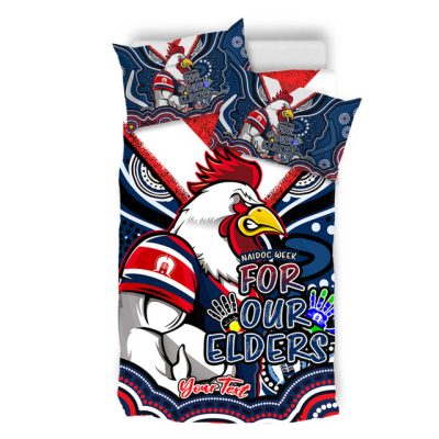 NRL Sydney Roosters Custom Text For Our Elsers  Bedding Set