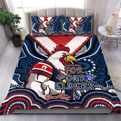 NRL Sydney Roosters Custom Text For Our Elsers  Bedding Set