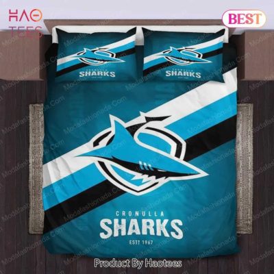 NRL Cronulla-Sutherland Sharks Blue Black  Bedding Set V10