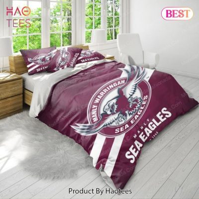 NRL Manly Warringah Sea Eagles Maroon White  Bedding Set