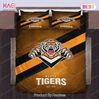 NRL Wests Tigers Orange Black  Bedding Set