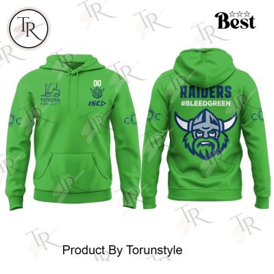 Canberra Raiders Up The Milk Green 2025 Custom Name Limited Edition Hoodie