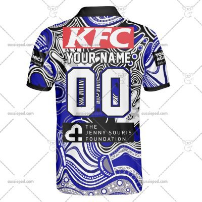 NRL Canterbury-Bankstown Bulldogs Custom Name Number 2023 Indigenous Jersey Polo Shirt
