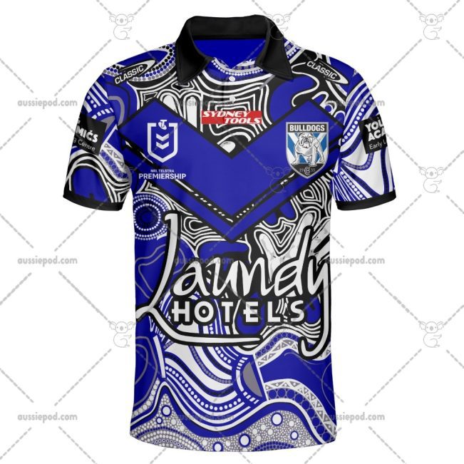 NRL Canterbury-Bankstown Bulldogs Custom Name Number 2023 Indigenous Jersey Polo Shirt