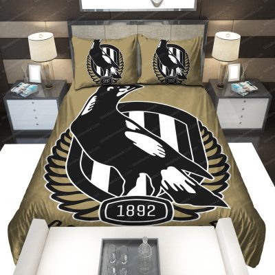 AFL Collingwood Magpies Taupe Edition  Bedding Set