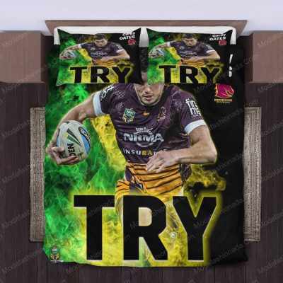 NRL Brisbane Broncos Corey Oates Try  Bedding Set V4