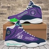 NRL Melbourne Storm Custom Name Purple Black Air Jordan 13 Shoes