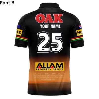 NRL Penrith Panthers Custom Name Number ANZAC 2025 Jersey Polo Shirt