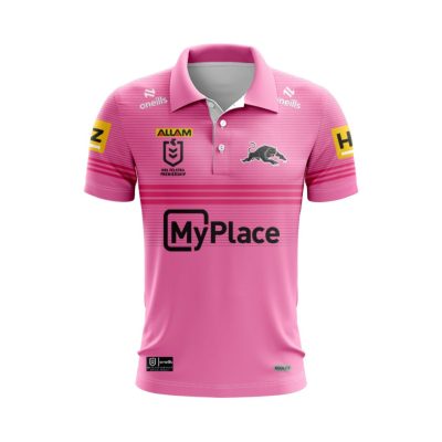 NRL Penrith Panthers Custom Name Number Away 2025 Jersey Polo Shirt