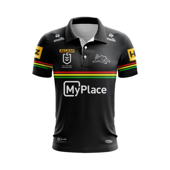 NRL Penrith Panthers Custom Name Number Home 2025 Jersey Polo Shirt