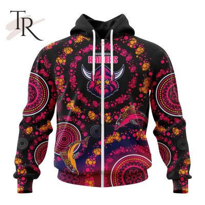 Customized NRL Canberra Raiders Special Pink Breast Cancer Design Hoodie 3D