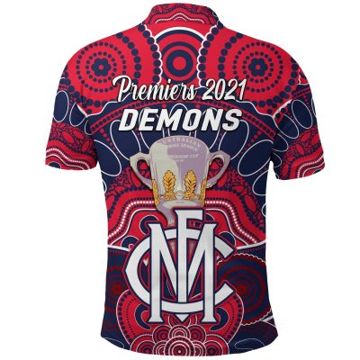 AFL Melbourne Demons Premiers 2021 Indigenous Polo Shirt