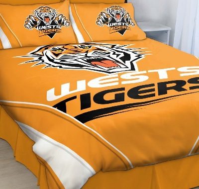 NRL Wests Tigers Orange  Bedding Set V2