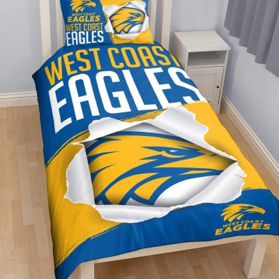AFL West Coast Eagles Big Logo Scratch  Bedding Set