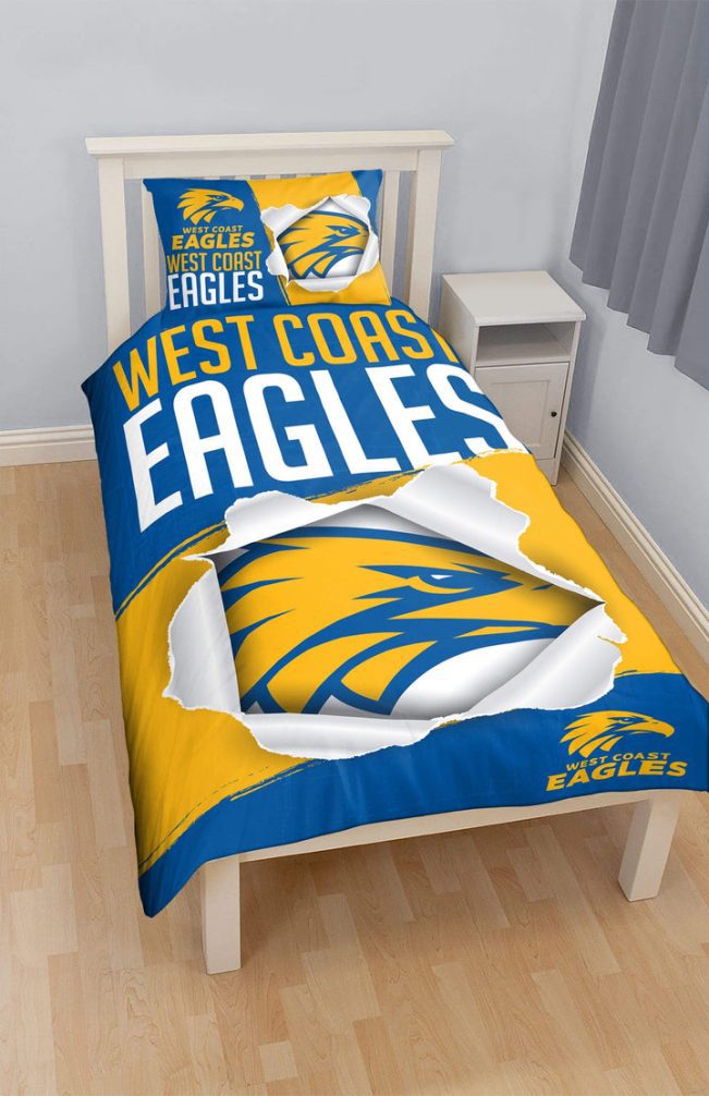 AFL West Coast Eagles Big Logo Scratch  Bedding Set