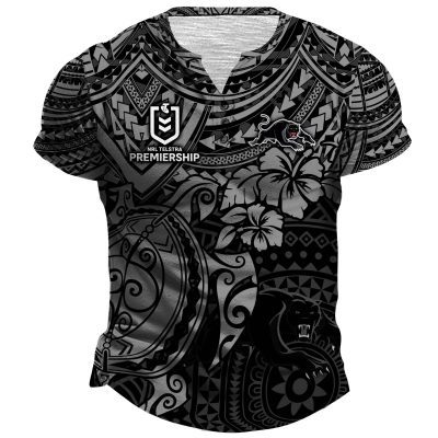 NRL Sydney Roosters Polynesian Henley Shirt ST2202