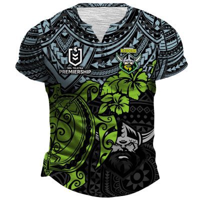 NRL Sydney Roosters Polynesian Henley Shirt ST2202
