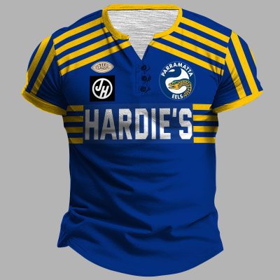 Parramatta Eels 1982 ARL/NRL Vintage Retro Henley Shirt