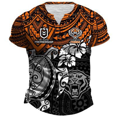 NRL Sydney Roosters Polynesian Henley Shirt ST2202