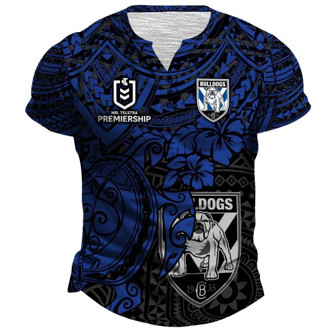 NRL Sydney Roosters Polynesian Henley Shirt ST2202