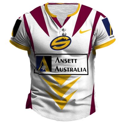 Personalise QLD MAROONS 1997 INAUGURAL TRI SERIES SUPER LEAGUE Vintage Retro Jerseys Henlley Shirt