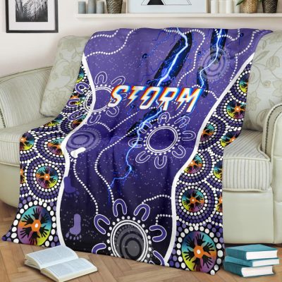NRL Melbourne Storm Indigenous Fleece Blanket